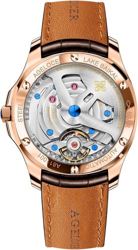 AGELOCER Luxus Lederband Wasserdicht Geschenk Herren Automatik Mechanische Uhr - Bild 5 von 52