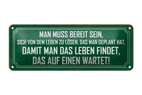 Blechschild Spruch 27X10 Cm Man Muss Bereit Sein Geschenk Deko Schild Tin Sign