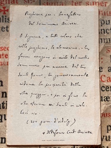 LOTE RARO RELIQUIAS San Alfredo Ildefonso Schuster: Impresionante reliquia y una tarjeta sagrada - Imagen 10 de 11