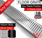 LAUXES WSFG Wide Floor Grate Strip Bathroom Shower Waste Drain Indoor Outdoor
