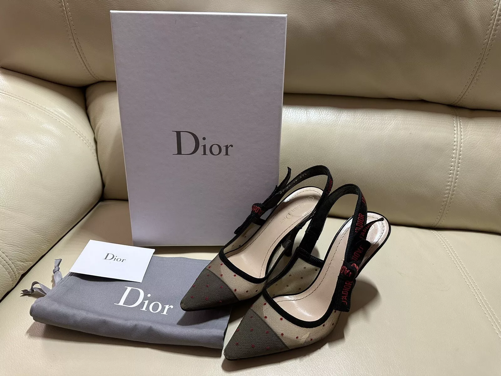 Escarpins d'occasion Christian Dior J'Adior Red Dot taille 37,5 noir