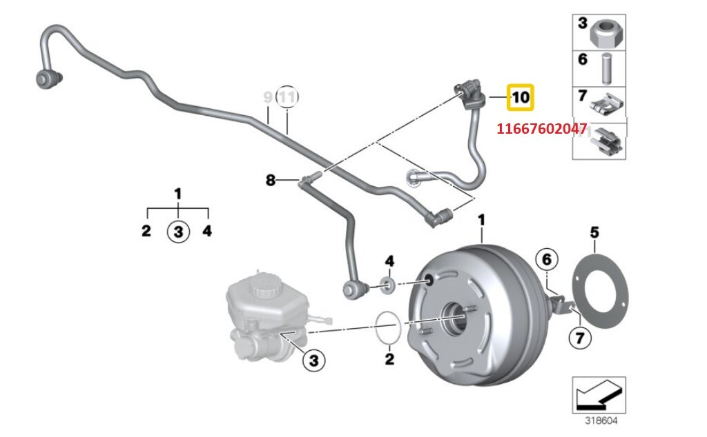 BMW 3 Series F30 Vacuum Control Pipes 11667602047 for sale online 