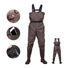 Chest Wader for Men Women Fishing Hunting Nylon Bootfoot Waterproof with Boots