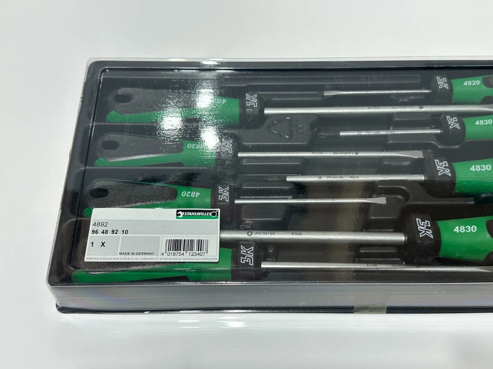 NUEVO Juego de 8 destornilladores de taladro Stahlwille Tools Alemania 4892, mango de 3 componentes Foto 4 de 4
