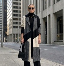 ZARA 🤍 MANTEL STRICKMANTEL COATIGAN PATCHWORK/HANDSTRICKOPTIK 