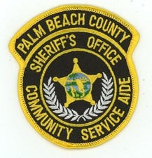FLORIDA FL PALM BEACH COUNTY SHERIFF COMMUNITY SERVICE SHOULDER PATCH POLICE