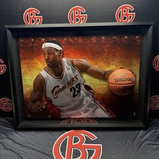 Lebron James Upper Deck Autographed Cavaliers Breaking Through Signed UDA COA LE