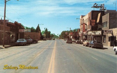 Postcard Sidney Montana Exxon Chevron Gas Oil Markey L564