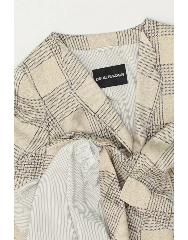 Chaqueta Blazer EMPORIO ARMANI Mujer Manga 3/4 2 Botones IT 40 Pequeña Beige AN08 Foto 3 de 3
