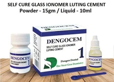 Dental DENGOCEM Self Cure Translucent GIC Luting Cement Powder Liquid Set