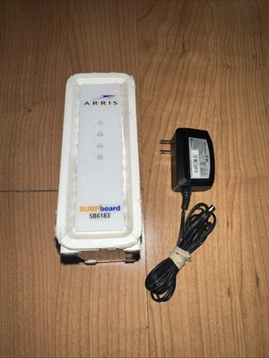 ARRIS SURFboard SB6183 Cable Modem DOCSIS 3.0 White with AC Power Adapter