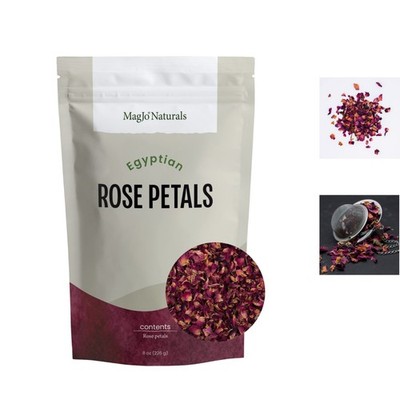 8oz Culinary Dried Rose Petals - Caffeine-Free and Non-Sweet, Ideal for Cooking