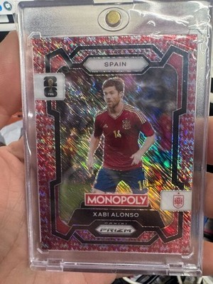 2026 Panini Prizm FIFA World Cup #40 Xabi Alonso   Spain, Red Shimmer 100/100