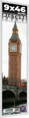 9x46 Frame White Wood Picture Photo Frame with UV Acrylic and Acid Free Backing
