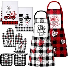 Xtinmee Christmas Mr and Mrs Aprons for Couples Bridal Shower Gifts Towel Ove...