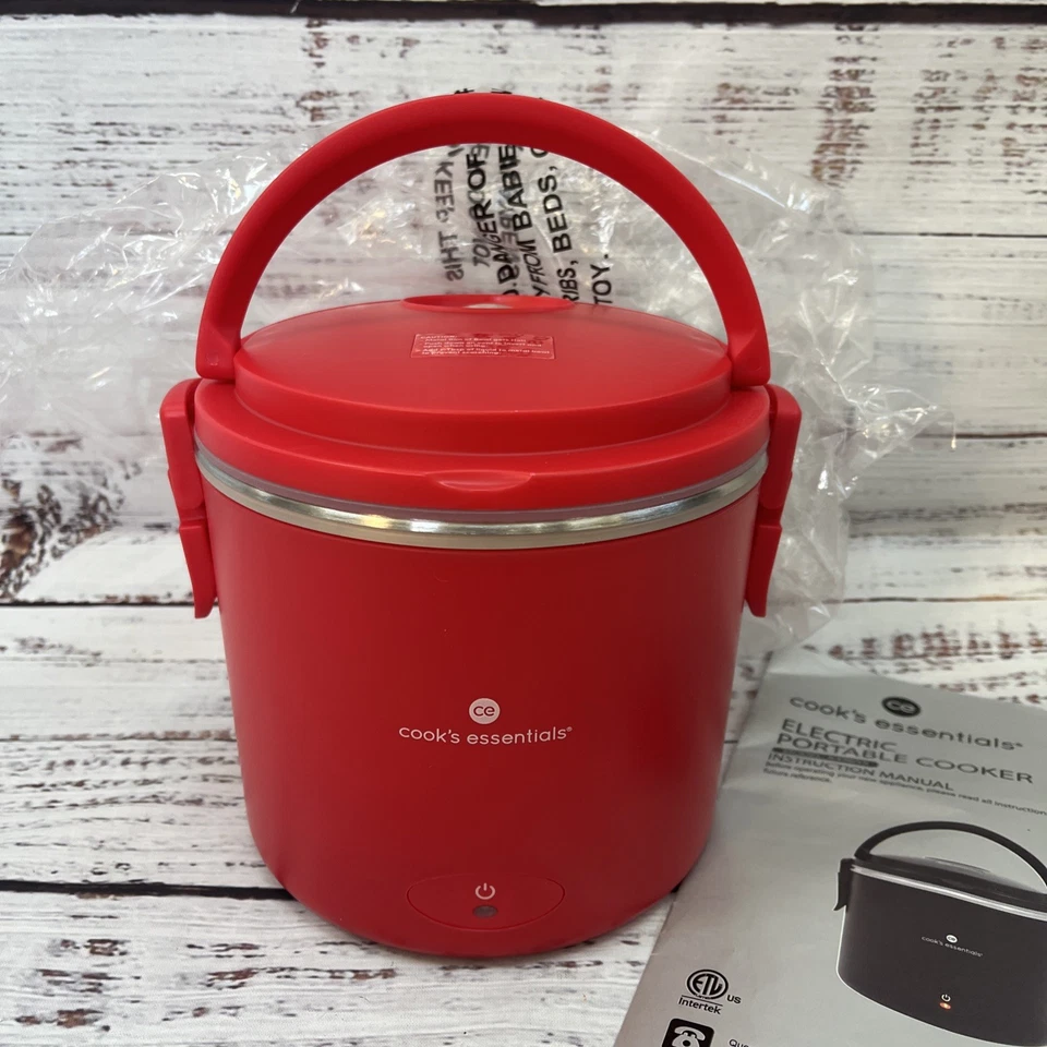Cook's Essentials 1 Qt. Electric Portable Slow Cooker / Warmer RED 40W K49655 - Image 4 of 4