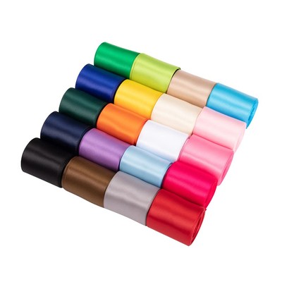 1-1/2 inch Silk Satin Ribbon Double Face Solid Colored Ribbon, Ribbons for Cr...