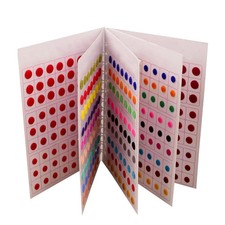 Simple Plain Round Multicolour Forehead Bindi Booklet For Women Girl 504 Binds
