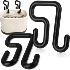 2 Pack Lineman Bucket Hooks - Secure Tool Apron or Oval Bag, Fits 3" Lip Bucket,