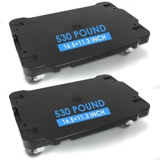 2 Pack Furniture Dolly, 530 LB Capacity, Silent Wheels, Moving Cart, Movers