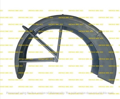 ARIEL SQUARE FOUR 1938-1948 VALANCE REAR MUDGUARD RAW STEEL + STAYS / COMPATI...