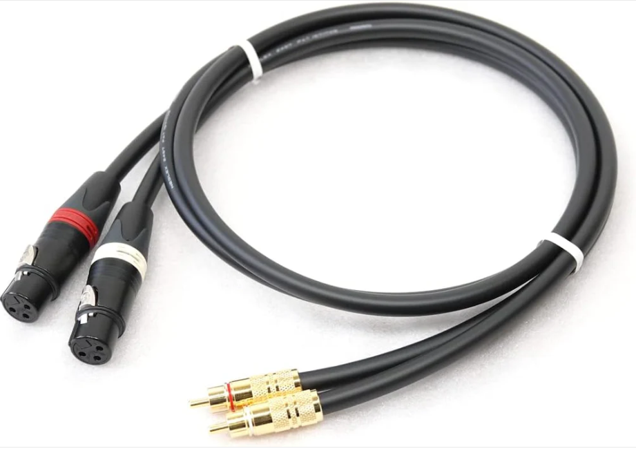 MOGAMI 2497 XLR Female to RCA Cable 2 Pack Neutrik Gold Plated