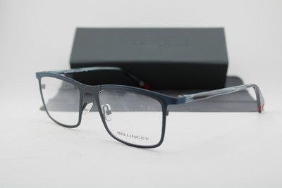NEW BELLINGER DENMARK SPRINT-6 C.7247 BLUE RED MARBLE AUTHENTIC EYEGLASSES 53-17