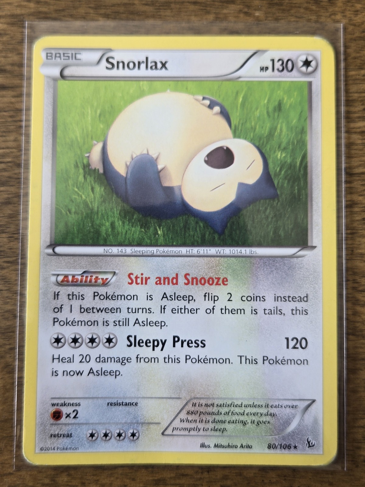 Pokemon Snorlax - Normal Rare - Flashfire 80/106