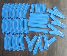 TOMY Thomas Friends Trackmaster Blue Train Track Lot Tracks 34 PC 1992, 2003