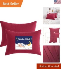 Compact 13x18 Red Down Alternative Pillows for Toddlers - Perfect for Daycare