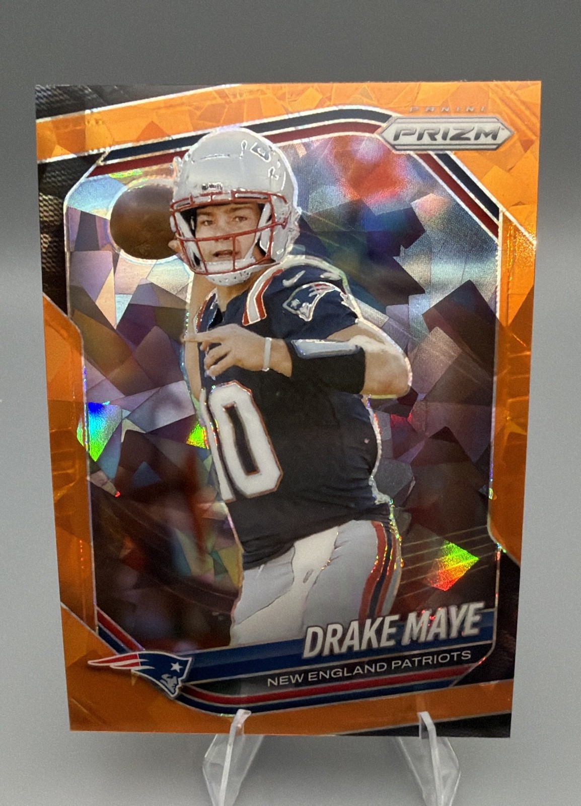 2025 Panini Prizm - Drake Maye #165 Orange Ice Prizm