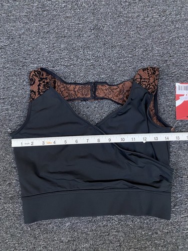 Capezio Women's Crop Key Hole Black Dance Top Size Large NWT - Picture 12 of 14
