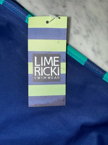 Traje de baño Lime Ricki parte inferior XL azul verde rayas - Imagen 2 de 7