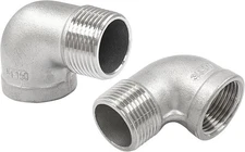 2Pcs 304 Stainless Steel 90 Degree Elbow 3/4" NPT Threaded Pipe Fitting Female X