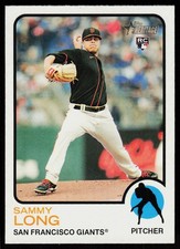 2022 Topps Heritage Sammy Long #379 BASEBALL CARD Rookie San Francisco Giants RC. rookie card picture