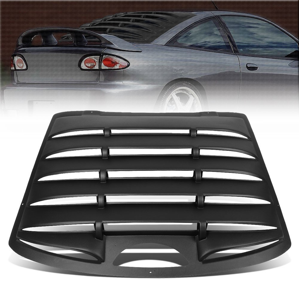 Black 6Slat Rear Windshield Window Louver Cover For 95-05 Cavalier