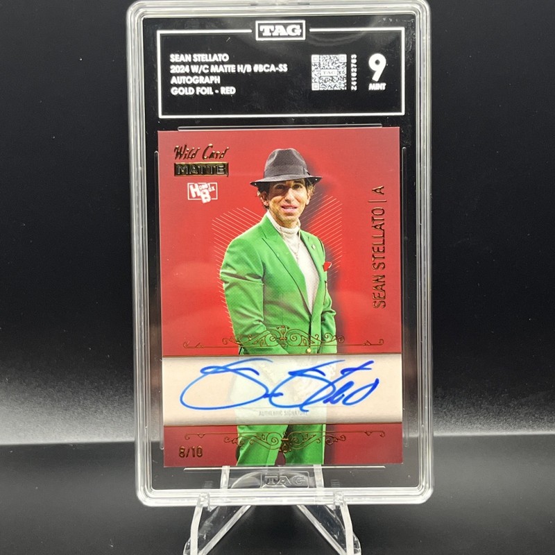 2024 WILDCARD MATTE SEAN STELLATO GOLD FOIL /10 TAG GEM MINT 9 ON CARD AUTO 🔥 
