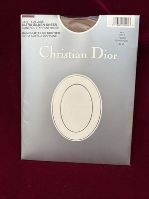 Christian Dior L'Allure Ultra Silken Sheer Control Top Pantyhose Size3 French Ch