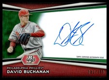 2012 Bowman Platinum Prospect Autographs Green David Buchanan Auto /399