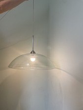 Plafoniera a sospensione mezza ciotola paralume in vetro spazzolato da 20 cm a 110 cm goccia. 