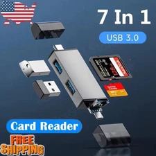 7 In 1 Multifunction Usb 3.0 Card Reader Micro TF SD Card Memory Reader USB Flas