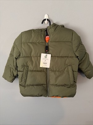 Casaca Para Niños Color Verde Militar Marca Ozark Trail Talla 3T