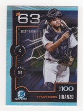 2025 Bowman Thayron Liranzo #BTP-63 Scouts' Top 100 Chrome Tigers