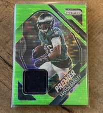 2025 Panini Prizm -Premier Saquon Barkley #PJY-SBY Neon Green Pulsar Prizm (MEM)