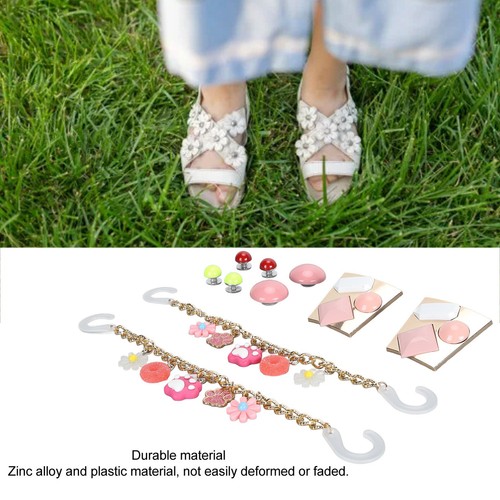 10pcs Decor Shoe Clips Fadeless Zinc Alloy Plastic Shoe Buckle Removable Hot. - Zdjęcie 5 z 22
