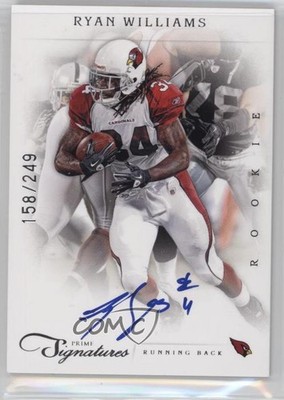 2011 Panini Prime Signatures RPS Silver 158/249 Ryan Williams Rookie Auto RC 0v1