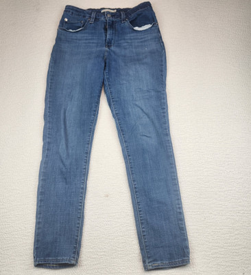 Levis 721 Skinny Jeans Women 29 Blue Denim Cotton Stretch High Rise 30x30 Casual