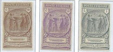 1923 Italy Stamp Set - Scott B17-B19  - MH, OG - Solid -Cat= $97