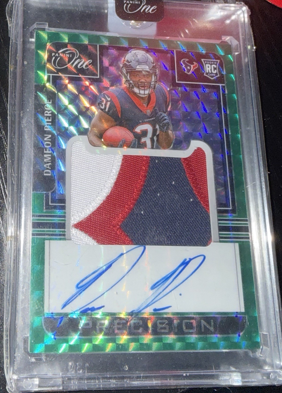 Dameon Pierce Panini One #324 Precision Patch Autograph