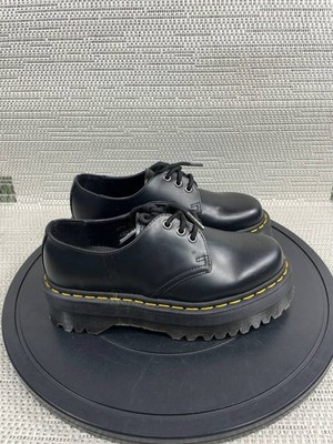 Dr. Martens Womens 1461 Quad Smooth Leather Platform Shoes US 7 1461 Smooth Leather Platform Shoes in Black | Dr. Martens main image 2